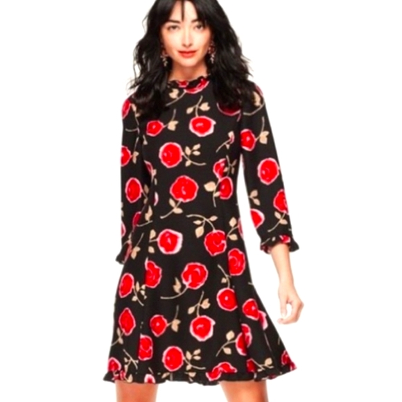 Kate Spade New York Hazy Rose Crepe Dress - Picture 1 of 7